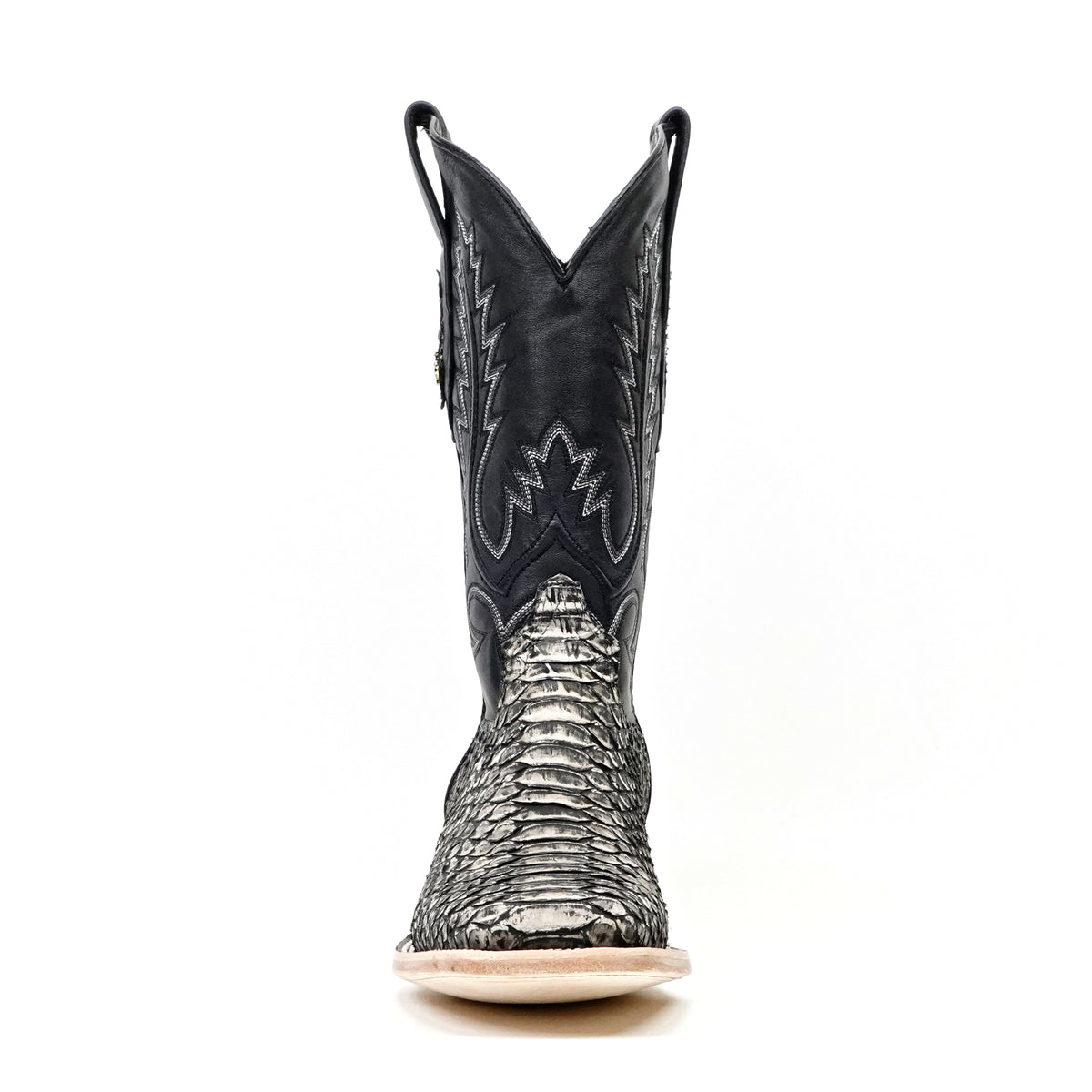 Tanner Python Boots - Gravel Gray - Square Toe (PN30)