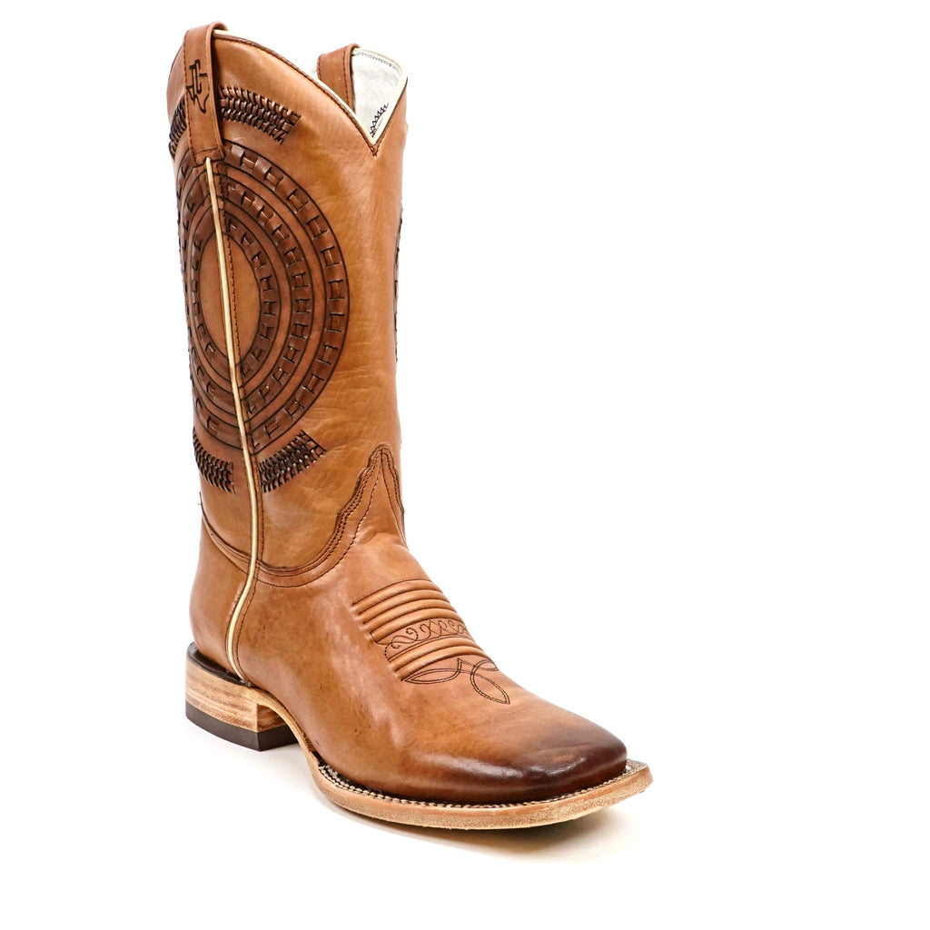 Clayton Tobacco Cowboy Boots - Square Toe (E944)