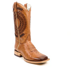 Clayton Tobacco Cowboy Boots - Square Toe (E944)