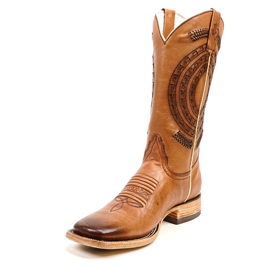 Clayton Tobacco Cowboy Boots - Square Toe (E944)