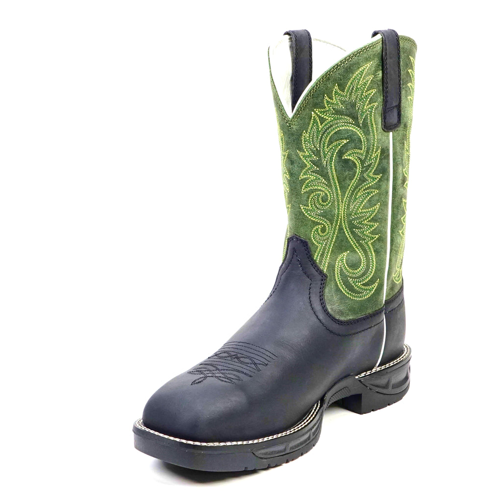 Texas Country - Green & Black Work Boots - Composite Toe (TC008)
