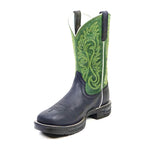 Texas Country - Green & Black Work Boots - Soft Toe (TC008)