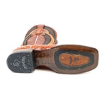 Botas Ranger Caimán Cuerno Dorso - Brandy - Punta Cuadrada