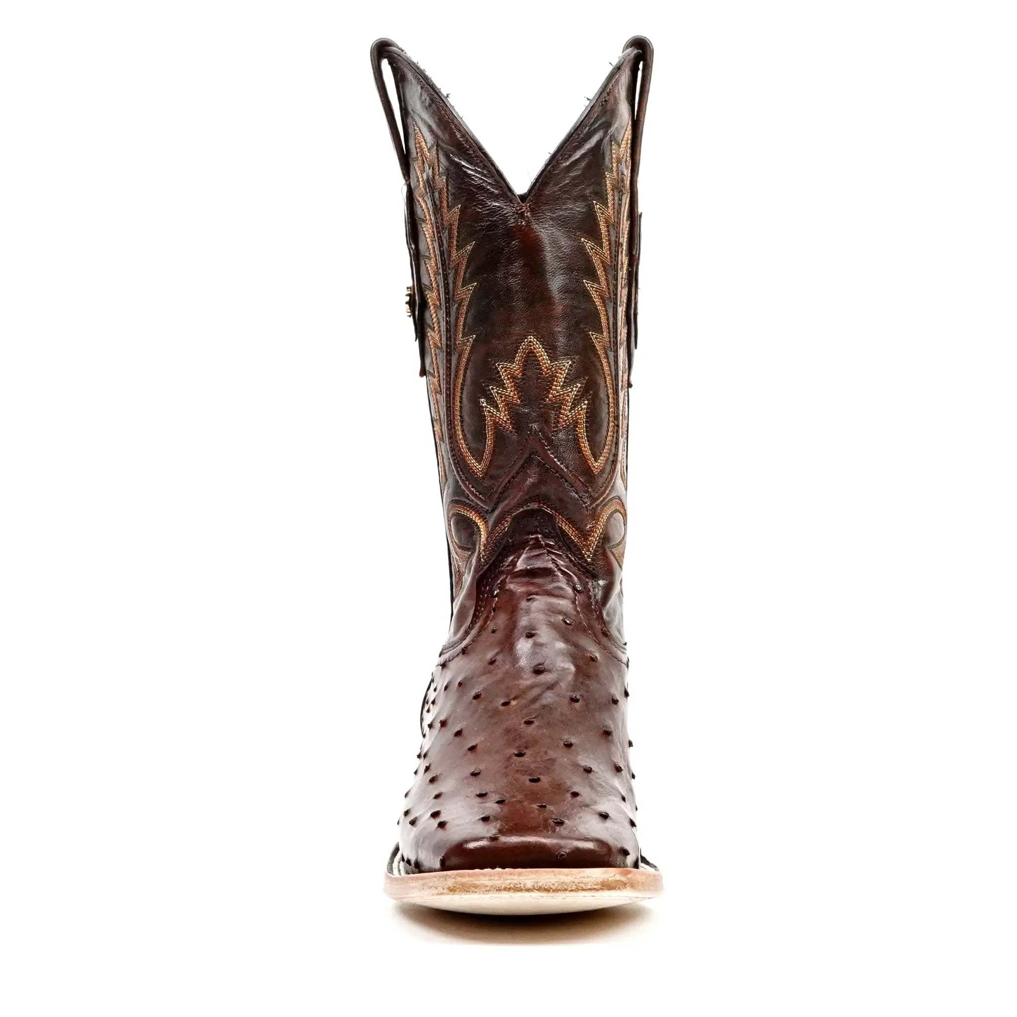Austin Ostrich Boots - Brass - Square Toe (AV20) - Gomez Western Wear Bota Original Texas Country Gomez Western Wear