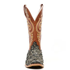Butch Pirarucu Fish Boots - Camel Black - Narrow Square Toe