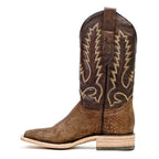 Tanner Python Boots - Tamarind - Square Toe (PN30)