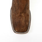 Tanner Python Boots - Tamarind - Square Toe (PN30)