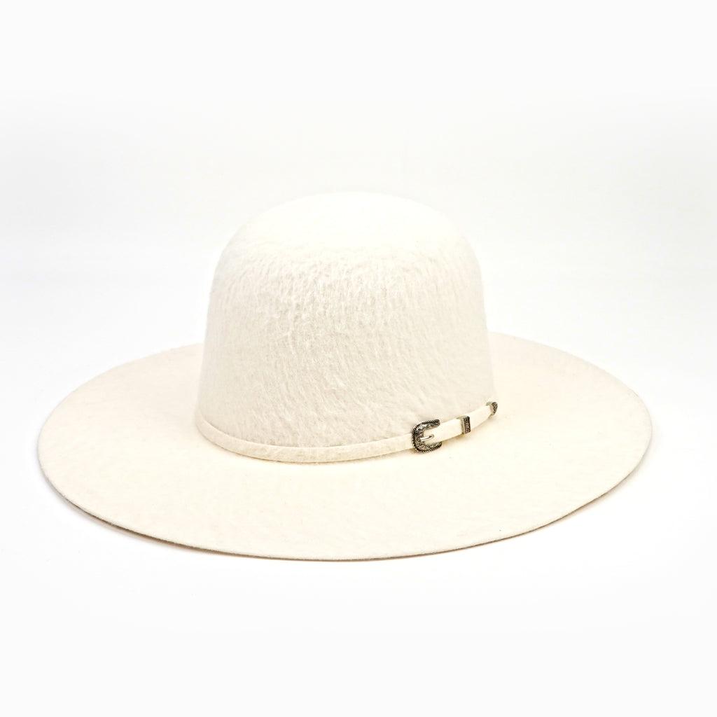 Sombreros TC - Grizzly de copa abierta 6X - Blanco invierno