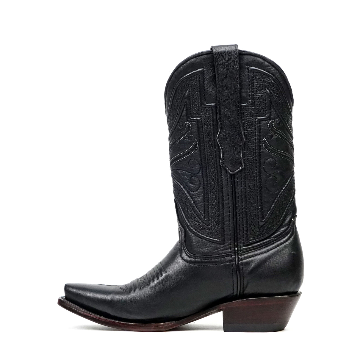 Botas Mestizo Negras de Caña Corta - Punta Vaquera (E759)