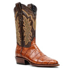 James Alligator Belly Boots - Cognac - Roper Toe