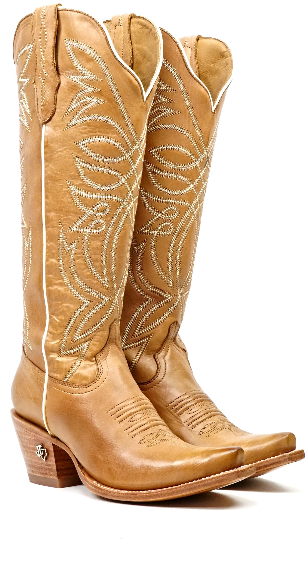 Kellie Clayton Gold Leather Sole - Caña alta - Punta afilada