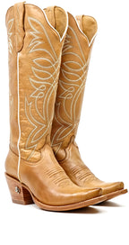 Kellie Clayton Gold Leather Sole - Caña alta - Punta afilada