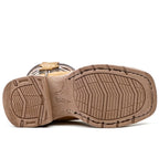 Kids Tan Roughout Boots - Double-Density Sole - Square Toe&nbsp;