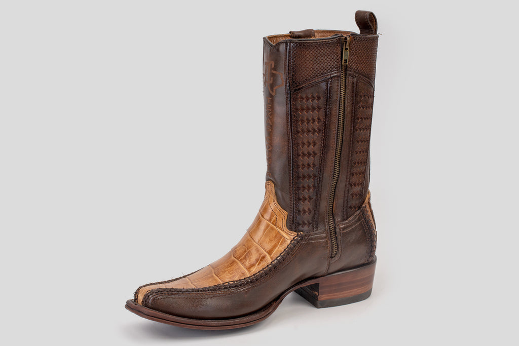 James - Fawn - Narrow square toe - zip