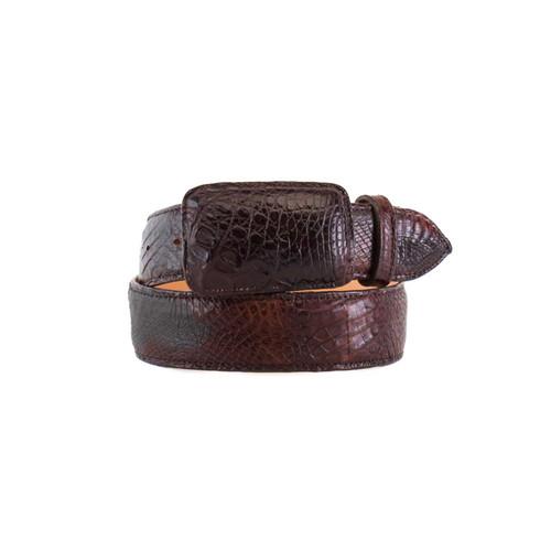 Exotic Full Quilt Caiman - Brown Belt