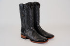 James Alligator Belly Boots - Black - Square Toe (LG10)