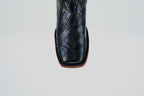 James Alligator Belly Boots - Black - Square Toe (LG10)