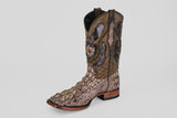 Exotic American Alligator Head - Gray - Square Toe Boots