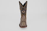 Exotic American Alligator Head - Gray - Square Toe Boots
