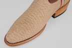 Braxton Python Boots - Cappuccino - Roper Toe