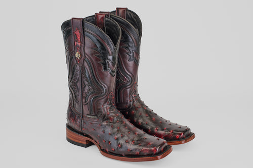 Austin - Black Cherry - Rodeo Toe