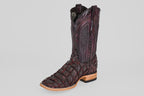 Connor Pirarucu Fish Boots - Matte Black Cherry - Square Toe (PZ60)