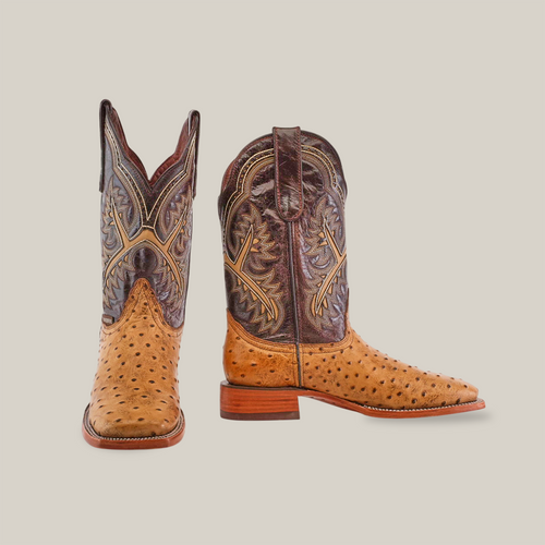 Karoo Ostrich Print Orix - Square Toe