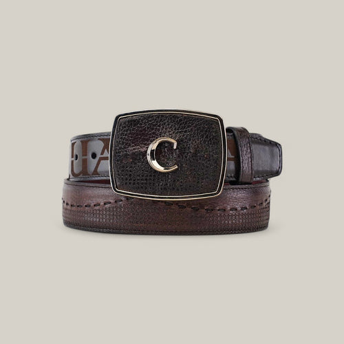 Firenze Grey Shadow Deer Laser & Woven Belt - BC237