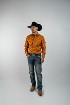 Texas Country - Solid Orange Button-Down Long-Sleeve Shirt (AC110L/T)