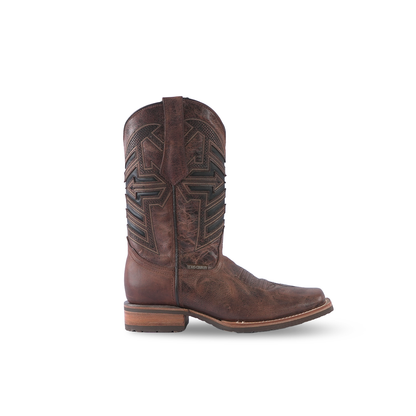 Texas Country Western Boot Roca Talco Cognac Square Toe E668