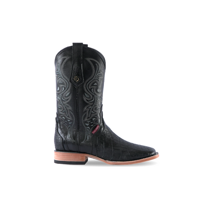 Texas Country Exotic Boot A9 Alligator Cola Black Square Toe