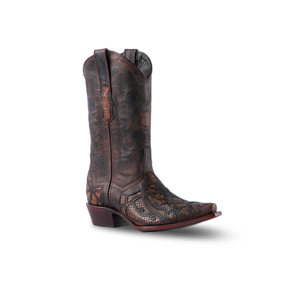 Texas Country Women's Western Boot Python Belly Cafe Excelencia