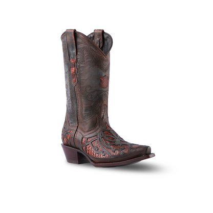 Texas Country Women's Western Boot Python Belly Miel Excelencia