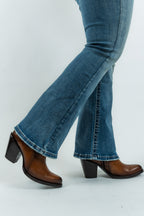 Western Blue - Women's High-Rise Bootcut Denim Jeans (W2368-PB)