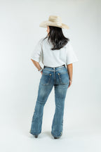 Western Blue - Women's Boot Cut Denim Jeans (W222-PB)