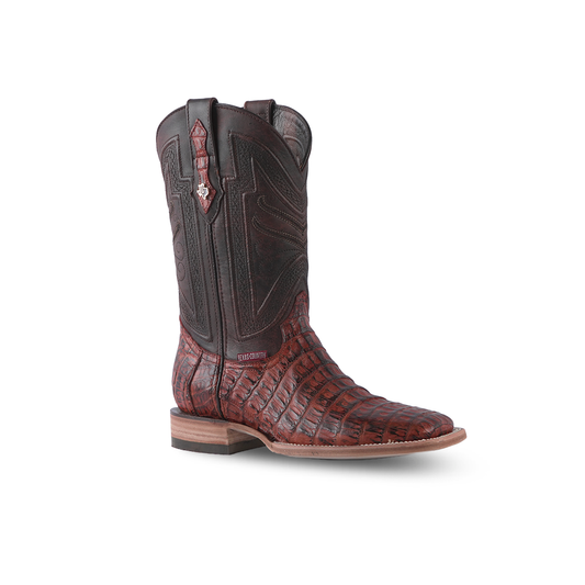 Texas Country Exotic Boot Cola Caiman Belly Brandy Muñequeado LM10