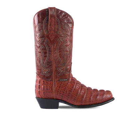 Texas Country Western Boot Cola Cognac Round Toe E437