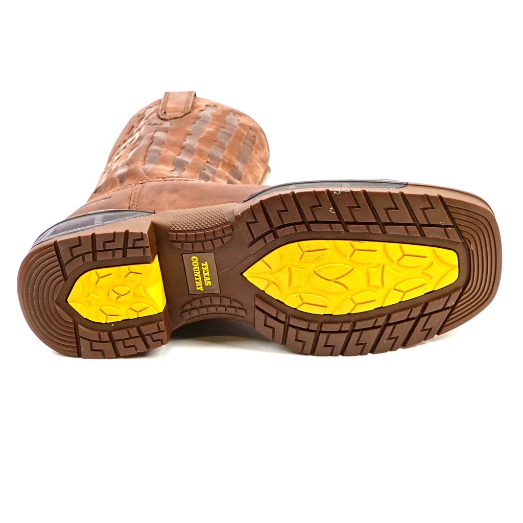 Texas Country - Chocolate Brown Work Boot - Soft Toe (TC005)