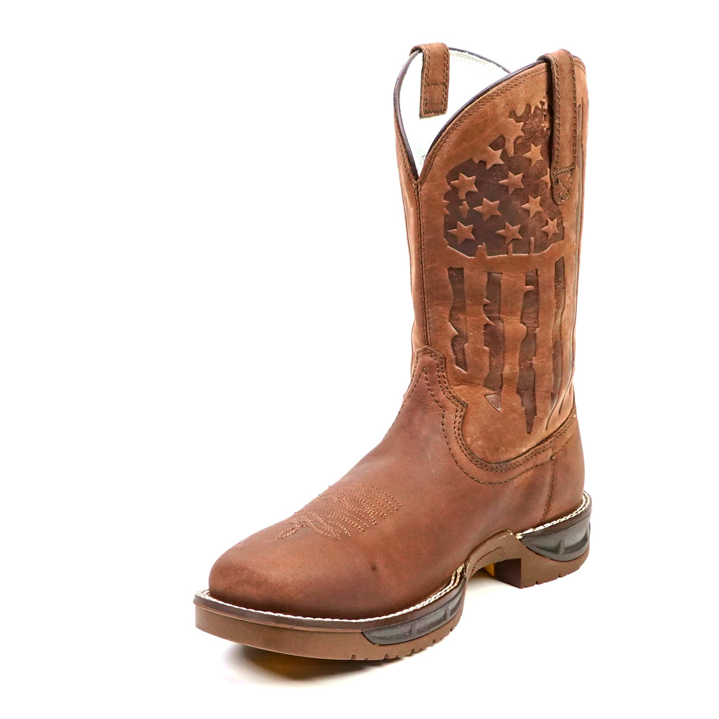 Texas Country - Chocolate Brown Work Boot - Soft Toe (TC005)