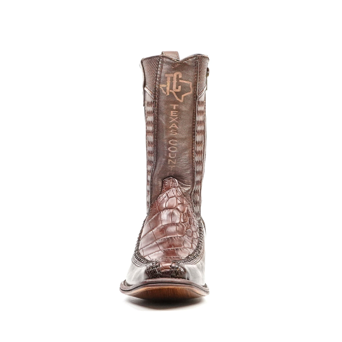 Alligator Belly Short Shaft Boots - Tobacco - Narrow Square Toe (FLO22) - Gomez Western Wear