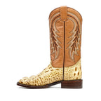 Alligator Head Orix Boots - Embossed Leather - Square Toe (E950) - Gomez Western Wear