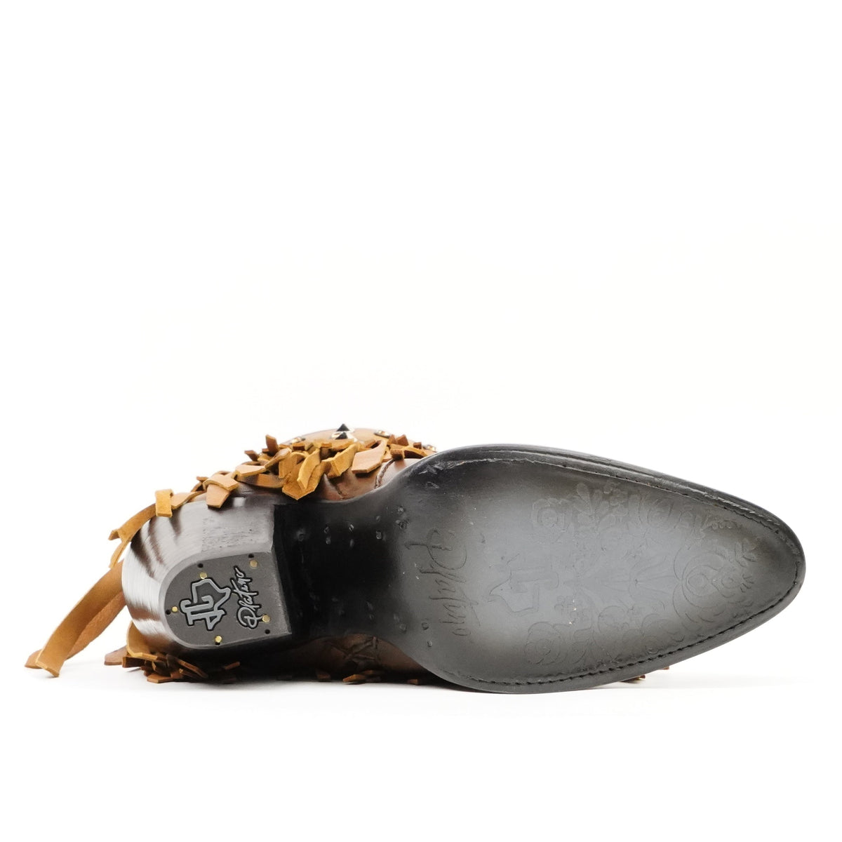 Austin Frills Honey Tan Booties - J Toe - Gomez Western Wear
