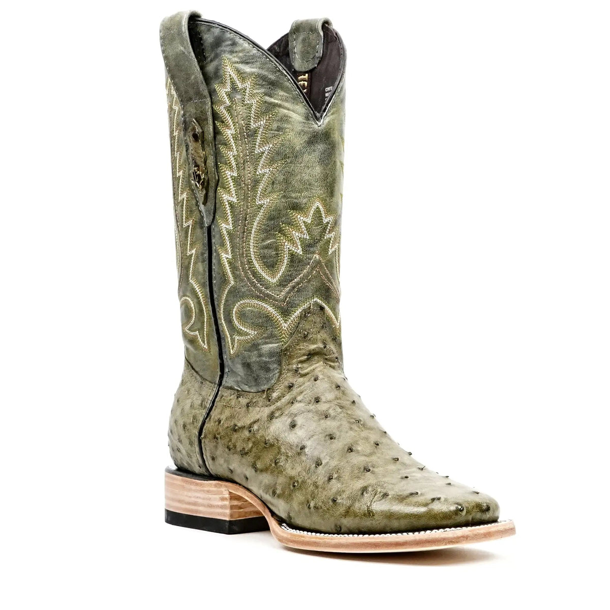 Austin Ostrich Boots - Agave - Square Toe (AV20) - Gomez Western Wear