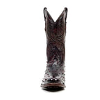 Austin Ostrich Boots - Black Cherry - Round Toe (AV230) - Gomez Western Wear