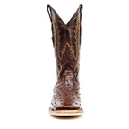 Austin Ostrich Boots - Brass - Square Toe (AV20) - Gomez Western Wear