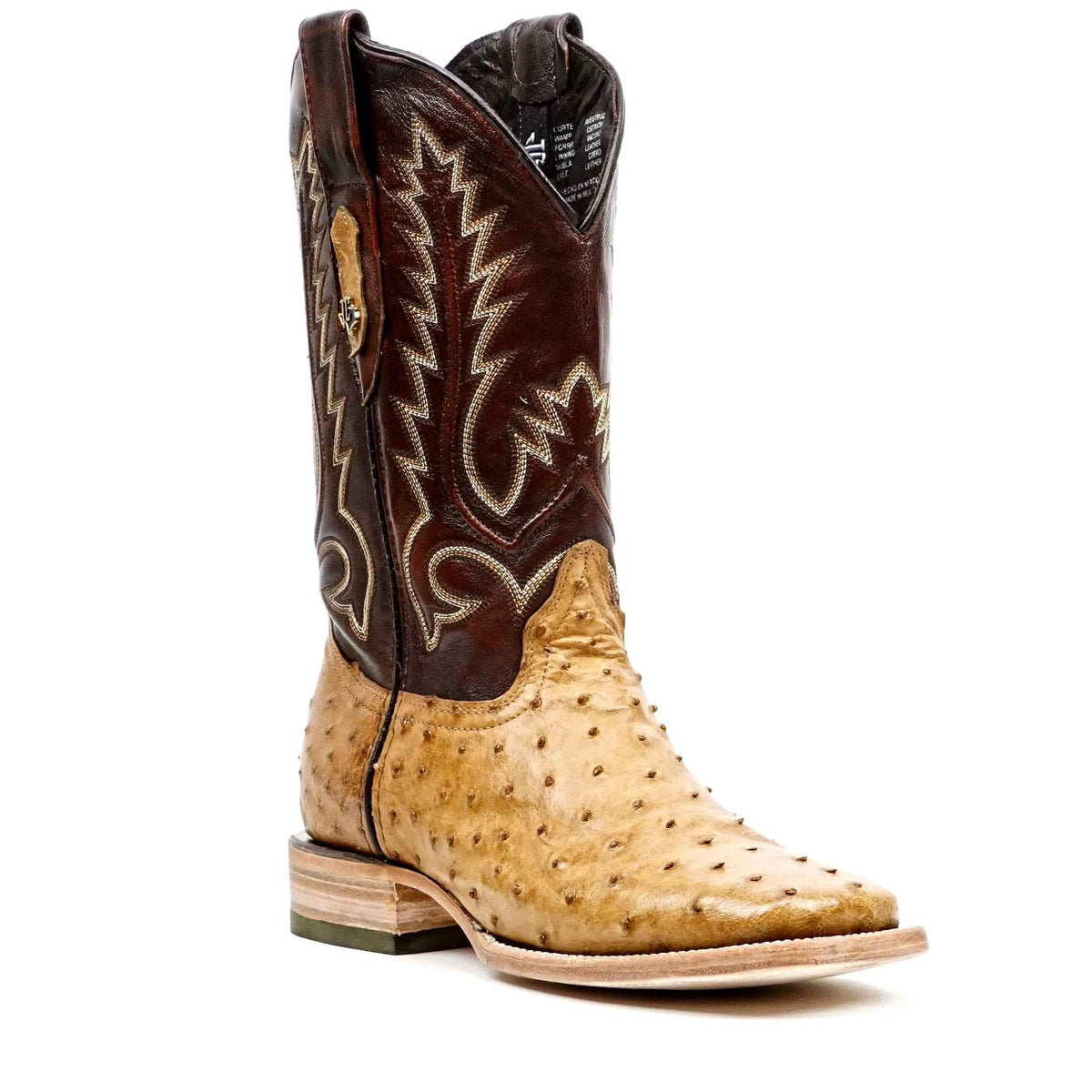 Austin Ostrich Boots - Fawn - Square Toe (AV20) - Gomez Western Wear