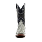 Austin Ostrich Boots - Oxford Gray - Round Toe (AV230) - Gomez Western Wear