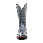 Austin Ostrich Boots - Safari Gray - Square Toe (AV20) - Gomez Western Wear