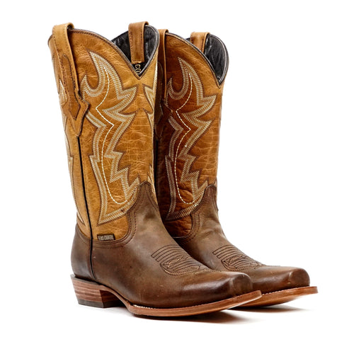 Azkar Tan Cowboy Boots - Narrow Square Toe (E906) - Gomez Western Wear