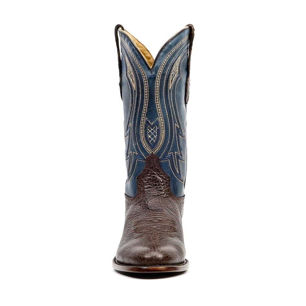Bull Shoulder Cowboy Boots - Clayton Brown - Roper Toe (TS203) - Gomez Western Wear